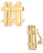Tory Burch Gingham Stud Earrings - Lyst