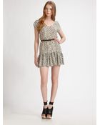 Joie Belinda Scratch Dot Silk Dress - Lyst