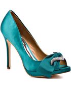 Badgley Mischka Gylda - Jade Satin - Lyst