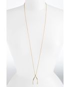 Belle Noel Wishbone Necklace - Lyst