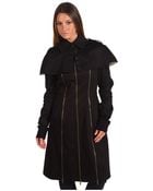 McQ by Alexander McQueen Cape Zip Coat - Lyst