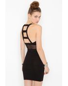 Nasty Gal Caged Mesh Dress - Lyst