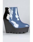 Cheap Monday The Monolit Patent Wedge in Blue - Lyst