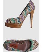Missoni Pumps with Open Toe - Lyst