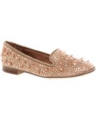 Sam Edelman Adena Stud Detail Satin Slippers - Lyst