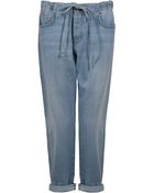 Current/Elliott The Drawstring Boyfriend Jeans - Lyst