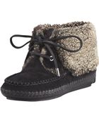 Tory Burch Nathan Flat Shearling Bootie - Lyst
