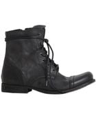 AllSaints Cropped Military Boot - Lyst