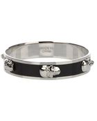 Alexander McQueen Enamel Skull Bangle - Lyst