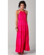 T-bags Halter Maxi Dress - Lyst