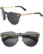 Versace Cateye Shield Sunglasses - Lyst
