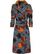 Burberry Prorsum Kendra Printed Cotton-twill Trench - Lyst
