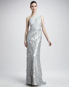 Tadashi Shoji One-shoulder Sequin Skirt Gown - Lyst