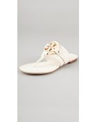 Tory Burch Amanda Flat Thong Sandals - Lyst