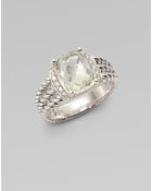 David Yurman Diamond Accented Prasiolite Ring - Lyst
