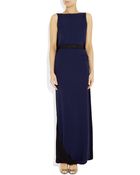 Halston Heritage Cape-Back Silk-Chiffon Gown - Lyst