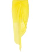Helmut Lang Film Draped Jersey Skirt - Lyst