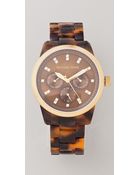 Michael Kors Tortoise Jet Set Sport Watch - Lyst