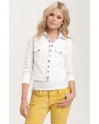 Current/Elliott The Snap Cropped Denim Jacket - Lyst