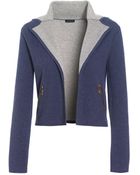 Jaeger Knitted Biker Jacket - Lyst