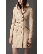 Burberry Quilted Taffeta Trench Coat - Lyst