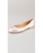 Frye Carson Metallic Ballet Flats - Lyst