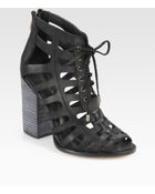 Rebecca Minkoff Drew Leather Cutout Ankle Boots - Lyst