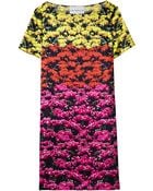 Mary Katrantzou Satin Tulip Print Shift Dress - Lyst