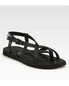 Versace Leather Sandals - Lyst