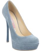 Gianmarco Lorenzi Suede Pump - Lyst