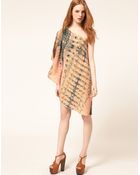 House Of Dagmar Dagmar Crocodile Print 1 Shoulder Dress - Lyst
