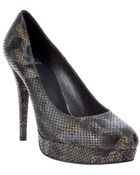Stuart Weitzman Python Skin Swoon Pump - Lyst