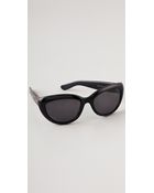 Saint Laurent Rounded Cat Eye Glasses - Lyst