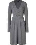 Marc By Marc Jacobs Royal Grey Belted Knit Dress - Lyst