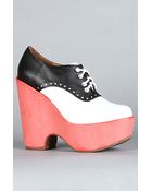 Jeffrey Campbell The Lindy Shoe in Black and White - Lyst