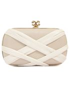 Alexandra De Curtis Rita Box Clutch Beige and Cream - Lyst