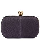 Alexandra De Curtis Rita Box Clutch Grey Salmon - Lyst