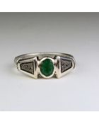 Pennabilli Ring Silver Emerald - Lyst