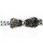 Poupee Couture Silver Crystal Bow Belt - Lyst