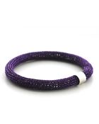 Yoola Bangle Bracelets, Chunky Metal Purple Bracelet Wit - Lyst