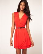 ASOS Collection Asos Wrap Dress with Double Skirt - Lyst