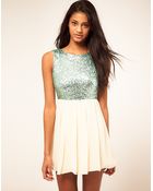 TFNC Babydoll Dress with Sequin Bodice - Lyst