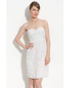 Js Collections Soutache Detail Strapless Chiffon Dress - Lyst