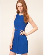 Oasis Drape Belted Dress - Lyst