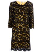 Stella McCartney Double Layered Lace Dress - Lyst