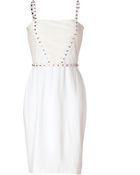 Versace Ivory Gold Studded Dress - Lyst