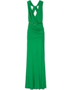 Elie Saab Sl Long Jersey Slit Drs - Lyst