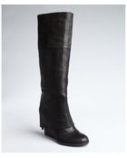 Vince Camuto Black Leather Abril Tall Boots - Lyst