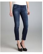 Diesel Dark Blue Stretch Denim Zivy Zip Skinny Jeans - Lyst