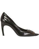 Roger Vivier 85mm Miss D Brushed Leather Pointy Pumps - Lyst